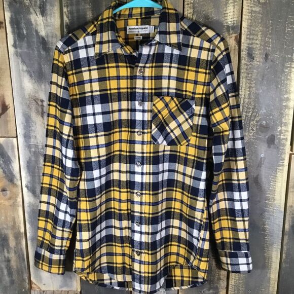 American Apparel flannel shirt unisex size XS - Picture 1 of 9